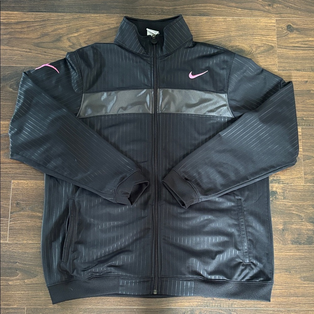 Nike striped breast cancer full zip